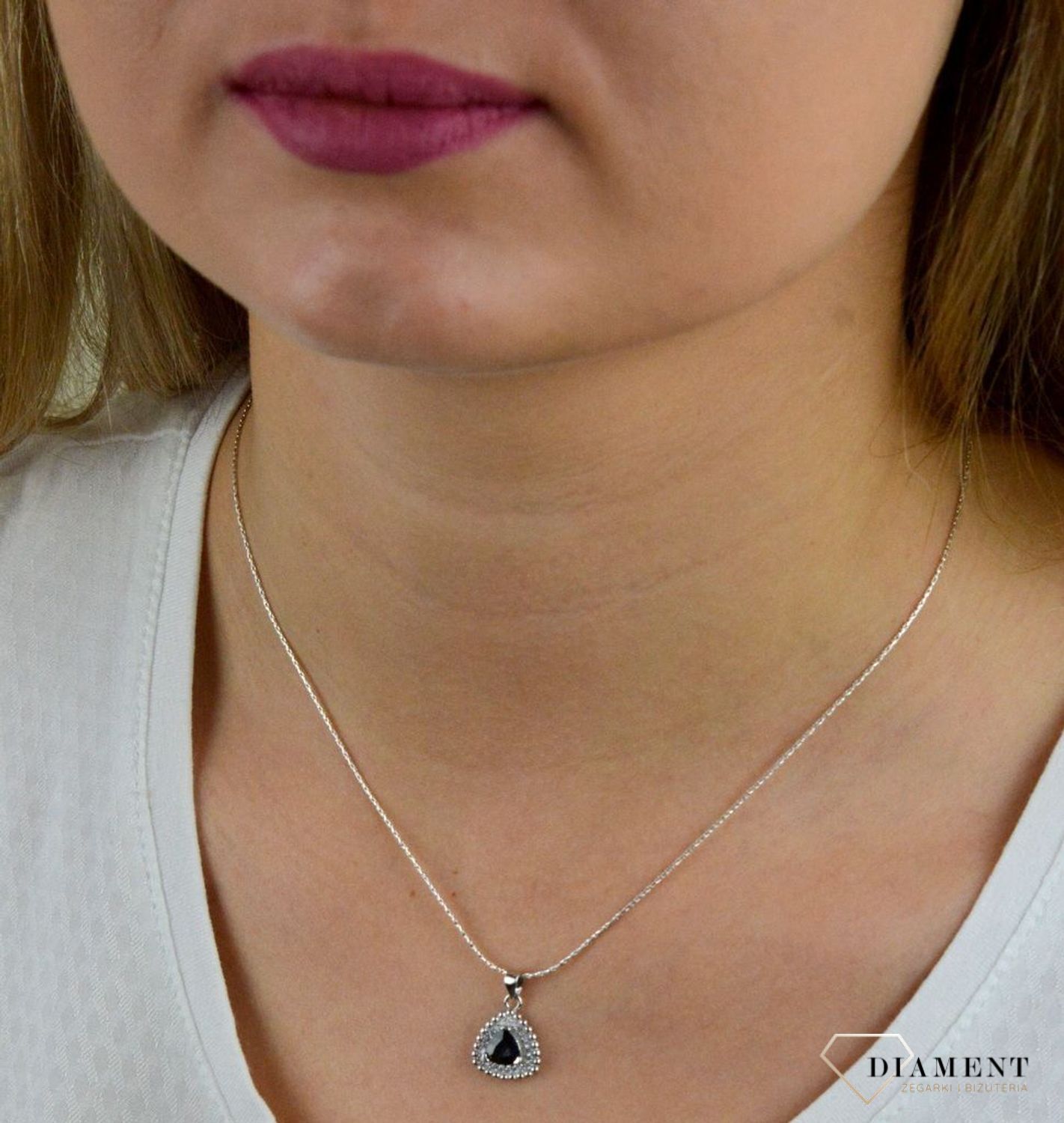 Srebrna zawieszka 925 z czarną cyrkonią DIA-ZAW-CYRKONIE13-925.jpg