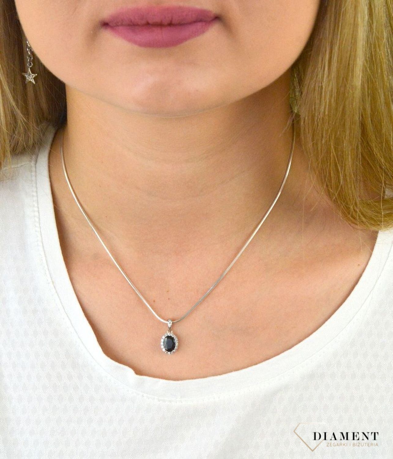 Srebrna zawieszka Mała czarna' 925 DIA-ZAW-CYRKONIE14-925.jpg