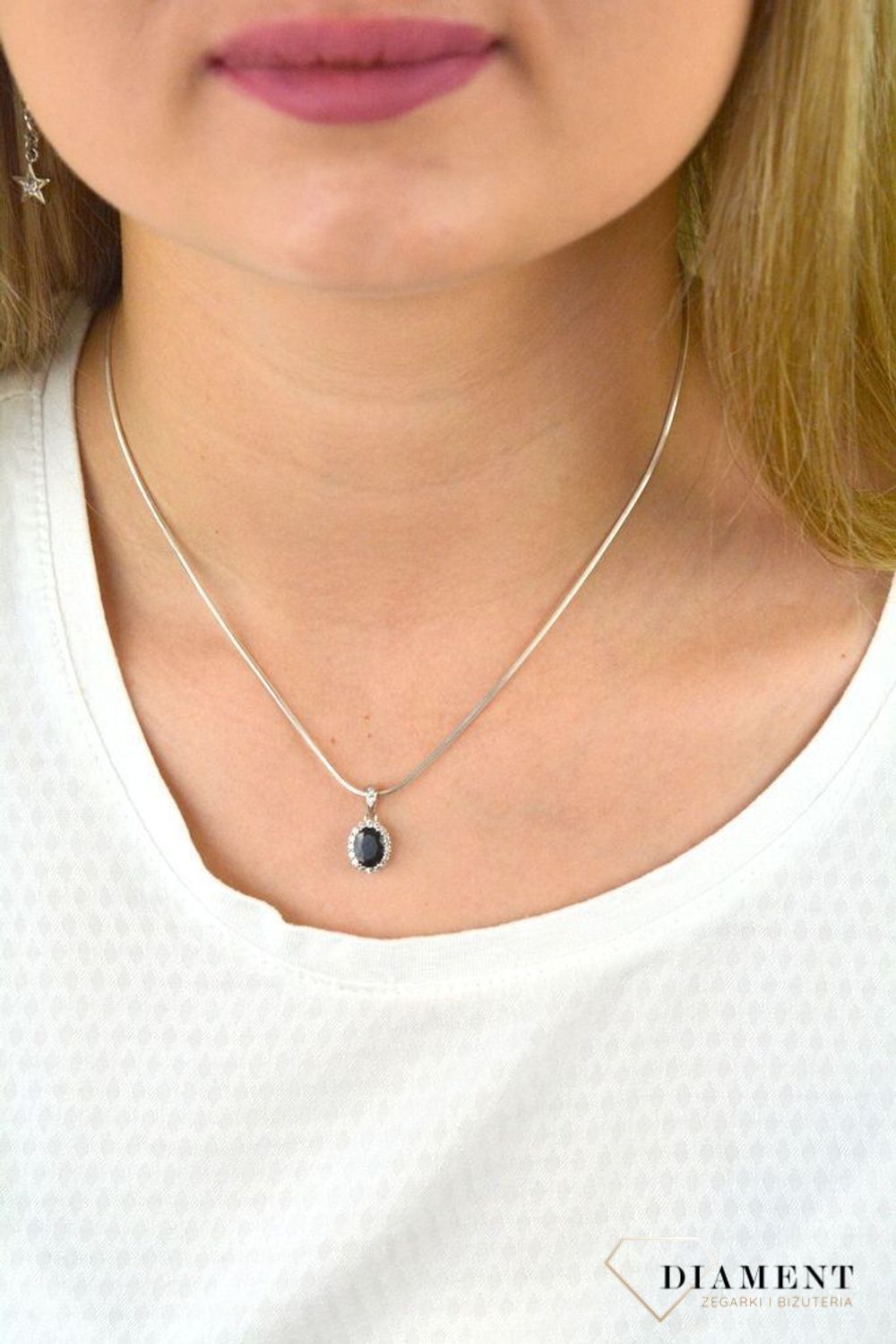 Srebrna zawieszka Mała czarna' 925 DIA-ZAW-CYRKONIE14-925.jpg