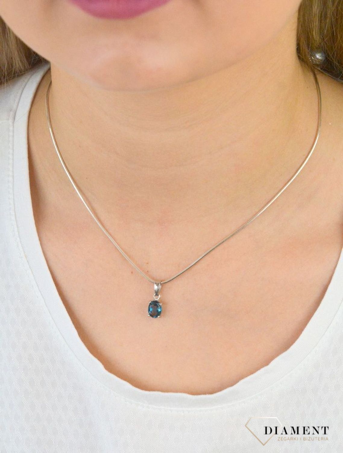 Srebrna zawieszka 925 z topazem DIA-ZAW-CYRKONIE15-925.jpg