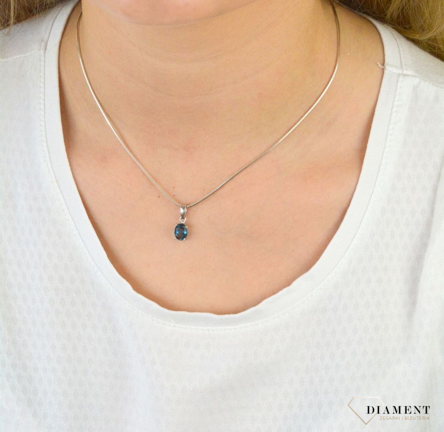 Srebrna zawieszka 925 z topazem DIA-ZAW-CYRKONIE15-925.jpg