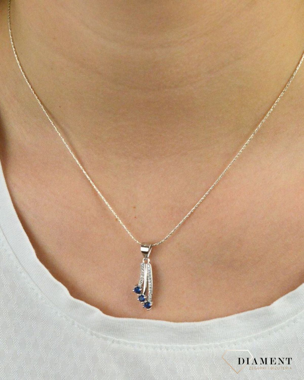 Srebrna zawieszka z cyrkonią 'Spadające gwiazdy' DIA-ZAW-CYRKONIE8-925.jpg