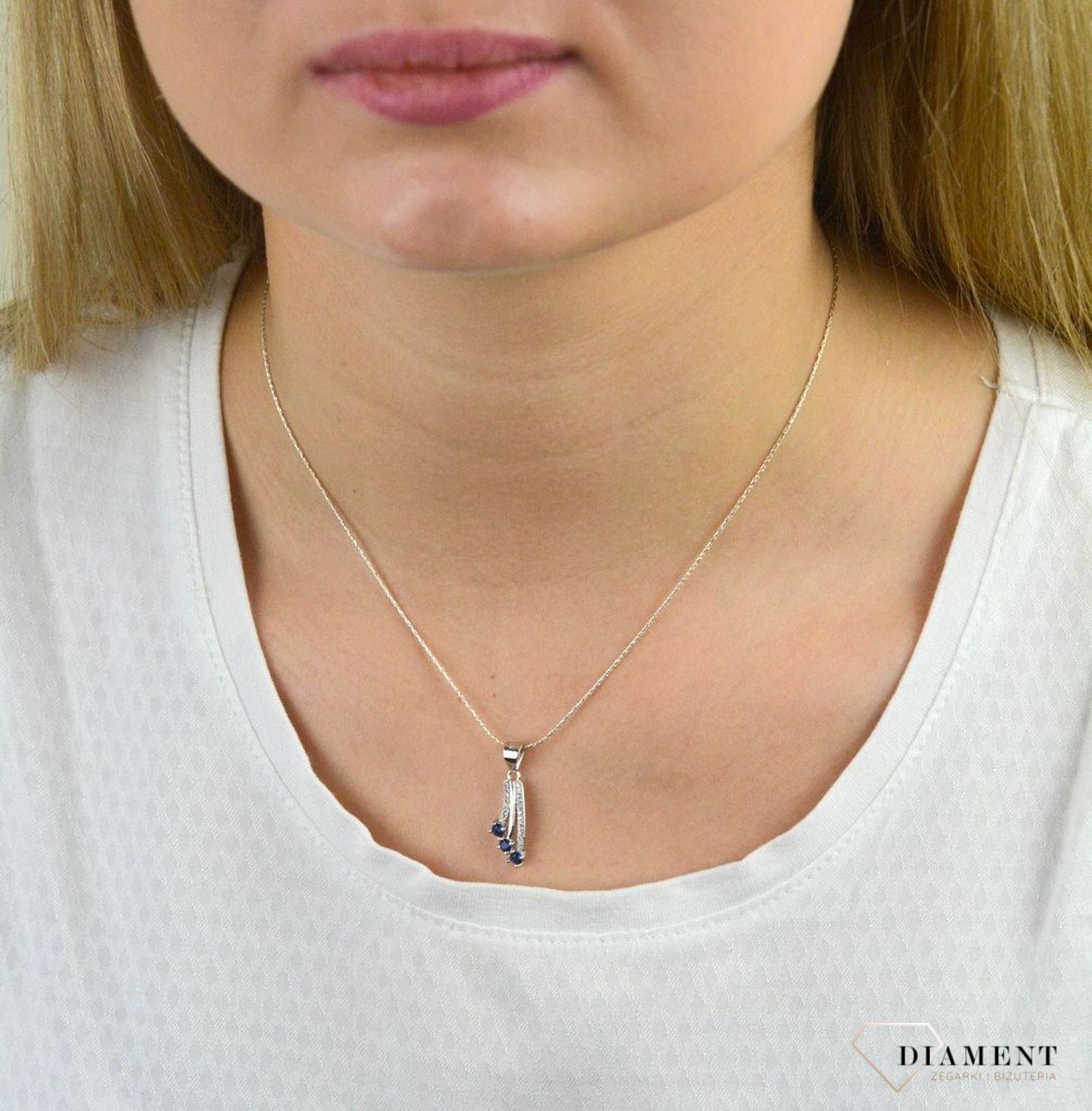 Srebrna zawieszka z cyrkonią 'Spadające gwiazdy' DIA-ZAW-CYRKONIE8-925.jpg