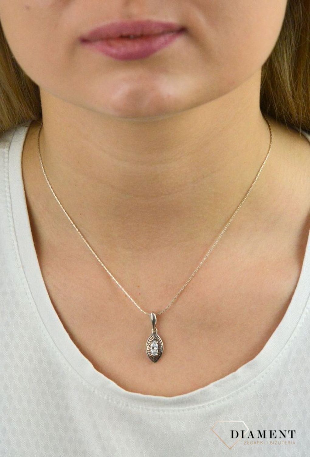 Srebrna zawieszka Droga grecka z cyrkonią DIA-ZAW-DROGA-GRECKA-1.jpg