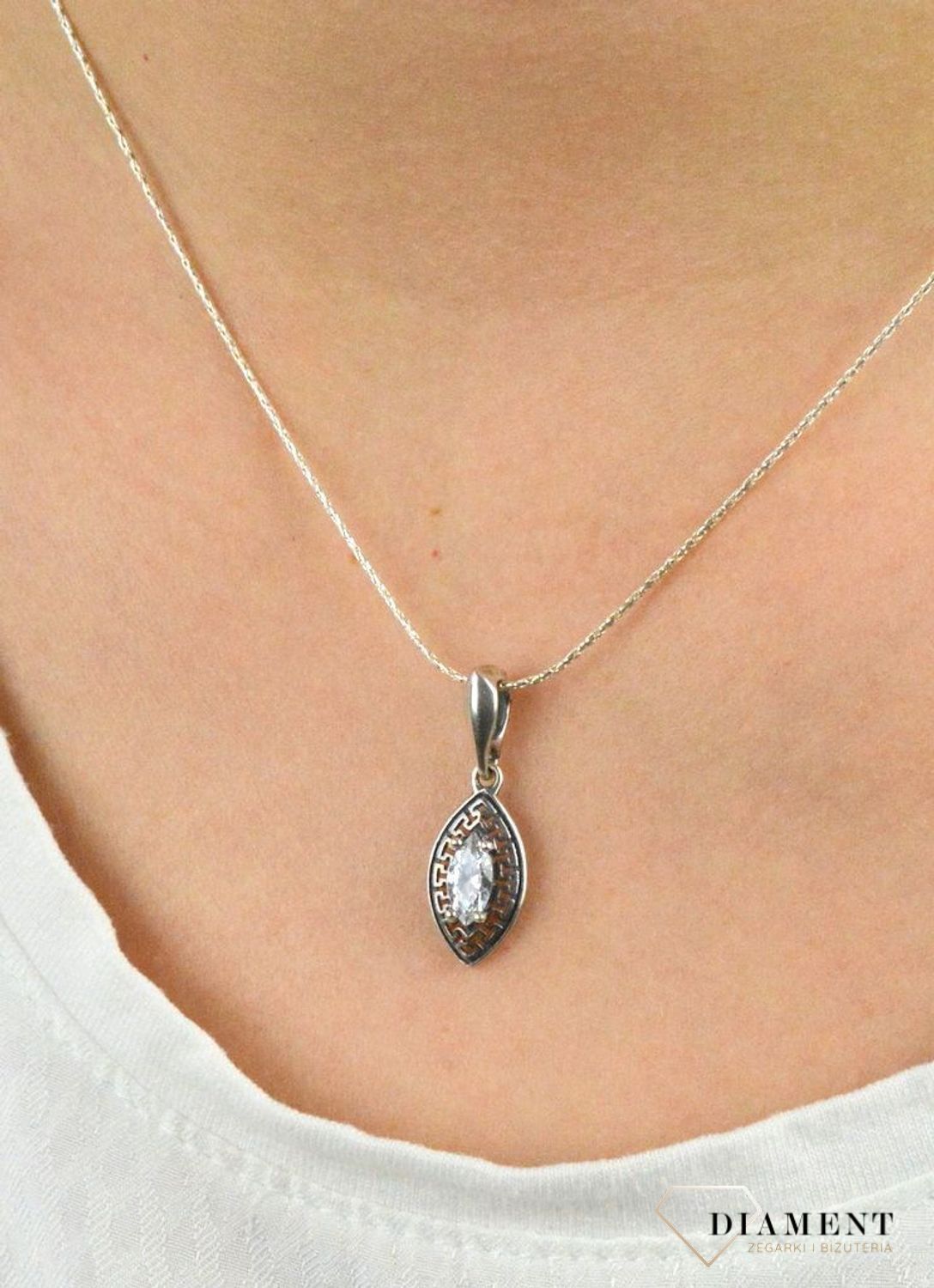 Srebrna zawieszka Droga grecka z cyrkonią DIA-ZAW-DROGA-GRECKA-1.jpg