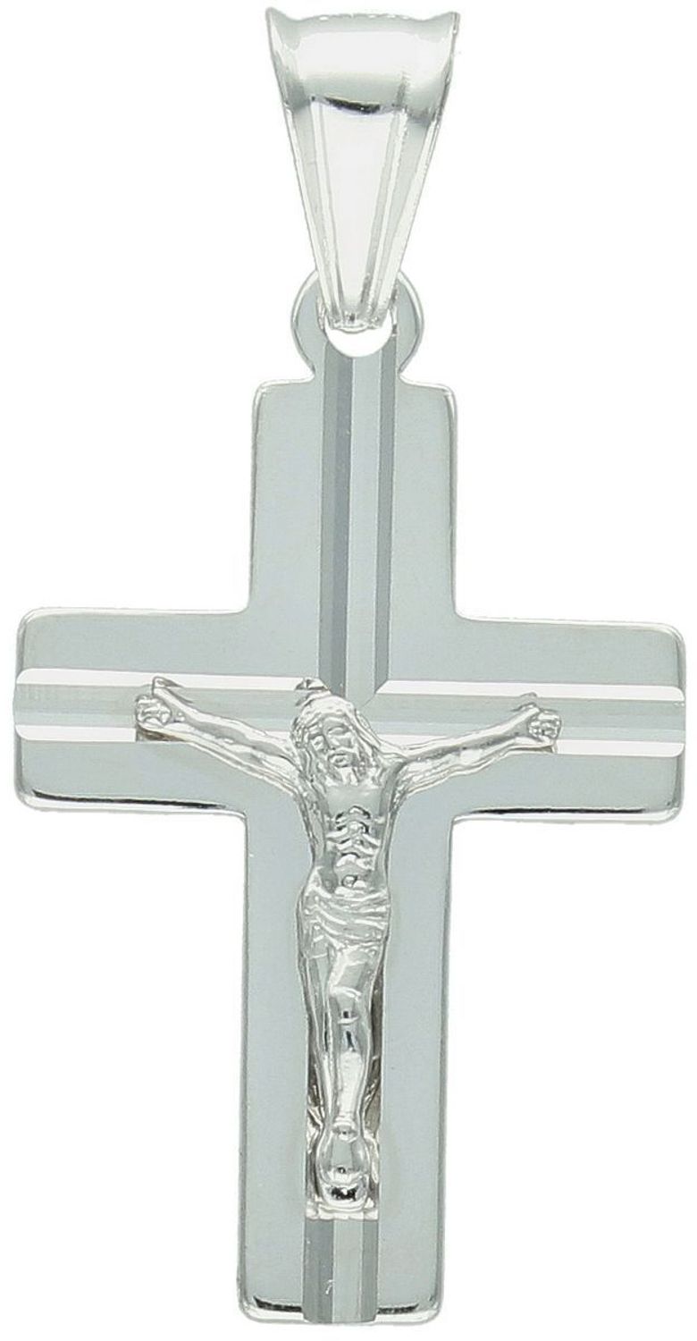 Męska zawieszka srebrna próby 925 – krzyż z Jezusem. Wymiary 3,7x2,0 cm, waga 2,50 g. Symbol wiary i męskiej siły duchowej.1.jpg