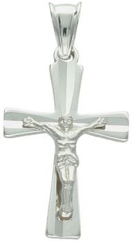 Srebrny krzyżyk z Jezusem – zawieszka 2,8 cm  Srebro 925  Prezent religijny.jpg