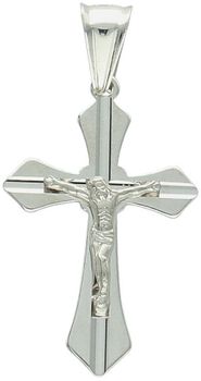 Srebrny krzyżyk z Jezusem – zawieszka sakralna  Srebro 925  Prezent na Komunię.jpg