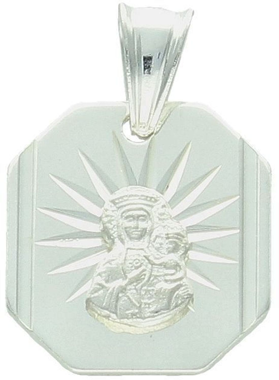 Srebrny medalik Matka Boska z Dzieciątkiem – srebro 925  Prezent na chrzest, komunię, bierzmowanie.jpg