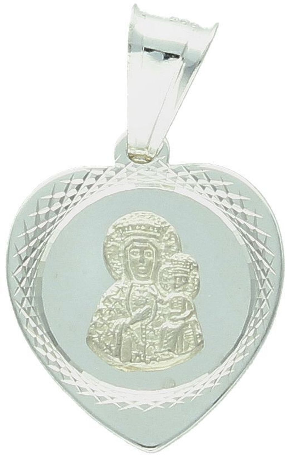 Srebrny medalik serce z Maryją DIA-ZAW-GMD052-925 – zawieszka dla dziewczynki  Srebro 925.jpg