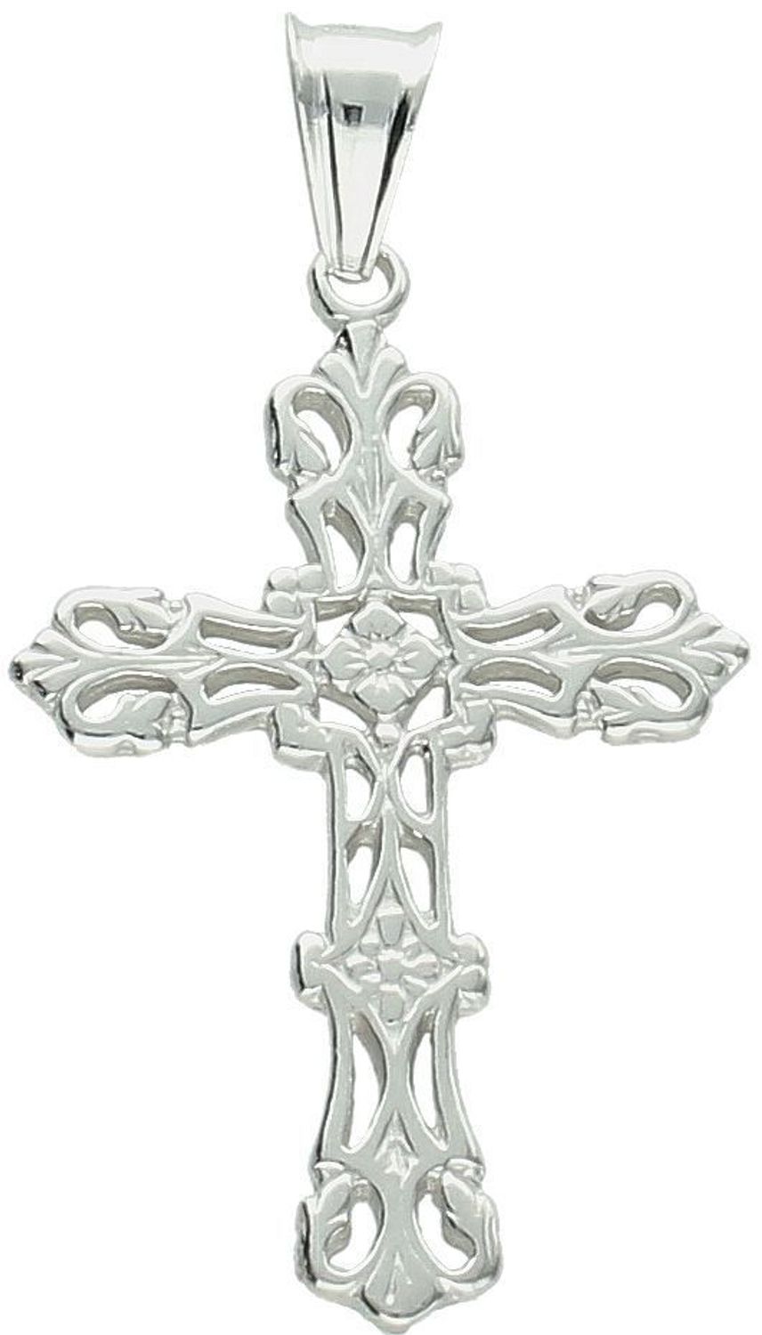 Srebrny krzyżyk wiktoriański – zawieszka 4 cm  Srebro 925  Biżuteria sakralna.jpg