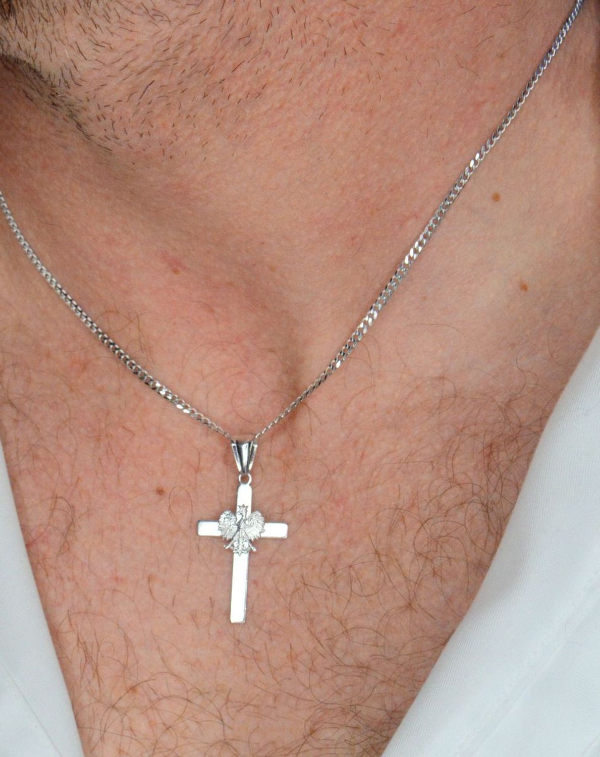 Zawieszka srebrny krzyż orzeł próba 925, DIA-ZAW-K202R-925 Srebrna zawieszka krzyż wykonana z próby 925.  Zawieszka krzyżyk to uniwersalny dodatek. 1.jpg