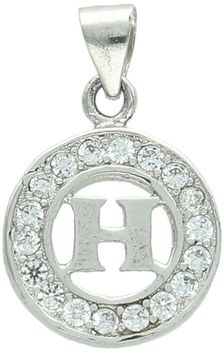 Zawieszka srebrna 925 DIA-ZAW-LITERKA-H2-925 – okrągła z literką H i cyrkoniami, 2,0x1,2 cm.jpg