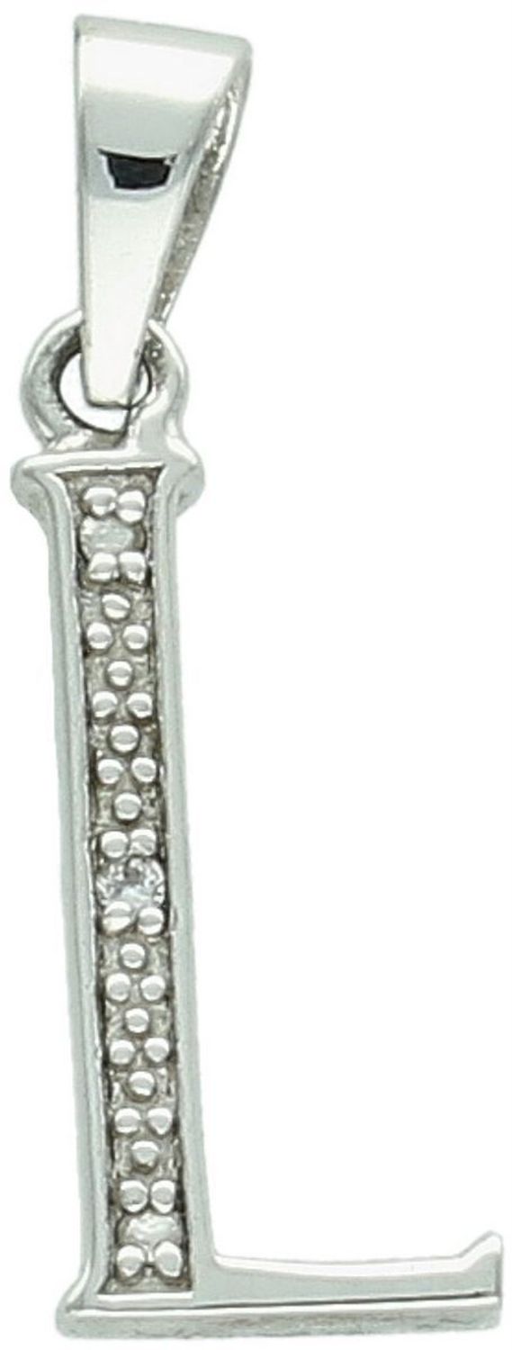 Srebrna zawieszka literka L z błyszczącymi cyrkoniami. Wykonana ze srebra próby 925 – kobieca, elegancka i idealna na prezent z wyjątkowym znaczeniem.1.jpg