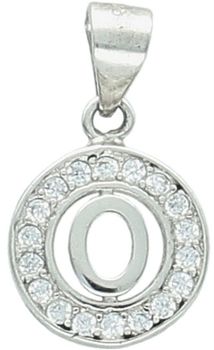 Zawieszka srebrna 925 DIA-ZAW-LITERKA-O1-925 – okrągła z literką O, zdobiona cyrkoniami. Wymiary 2,0x1,2 cm, waga 1,20 g. Elegancka biżuteria z przesłaniem – idealna na prezent.1.jpg