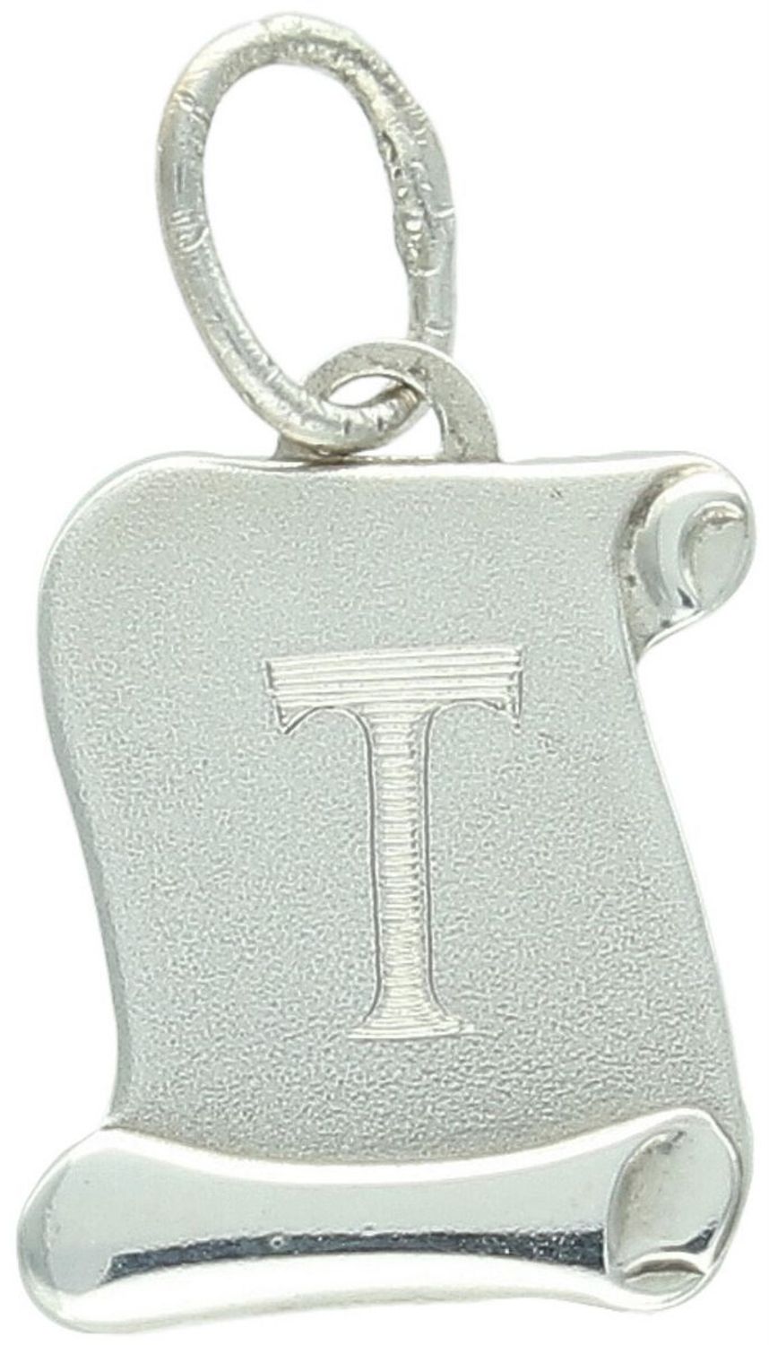 Srebrna zawieszka z literką „T” – w kształcie papirusu  srebro 925 DIA-ZAW-LITERKA-S1-9251.jpg