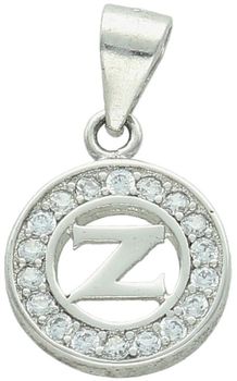 Zawieszka srebrna 925 DIA-ZAW-LITERKA-Z1-925 – okrągła z literką Z i cyrkoniami, 2,0x1,2 cm.jpg