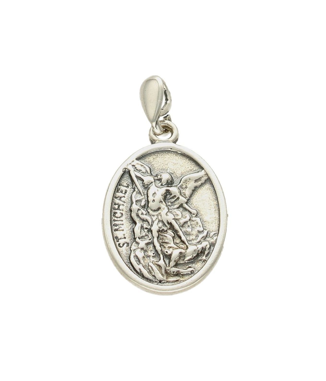 Zawieszka srebrna Św. Michał owalna DIA-ZAW-M-297-925. Srebrna zawieszka owalna. Srebrna zawieszka z Jezusem. Srebrna zawieszka idealna na prezent..jpg