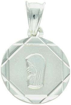 Srebrna zawieszka 925 z wizerunkiem Matki Boskiej na okrągłej blaszce. Wymiary 2,0x1,3 cm, waga 1,50 g. Klasyczna pamiątka religijna.1.jpg