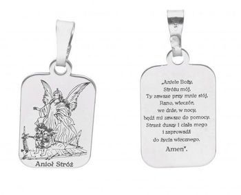 Srebrny medalik 925 Anioł Stróż z modlitwą DIA-ZAW-MDC028R-925.jpg