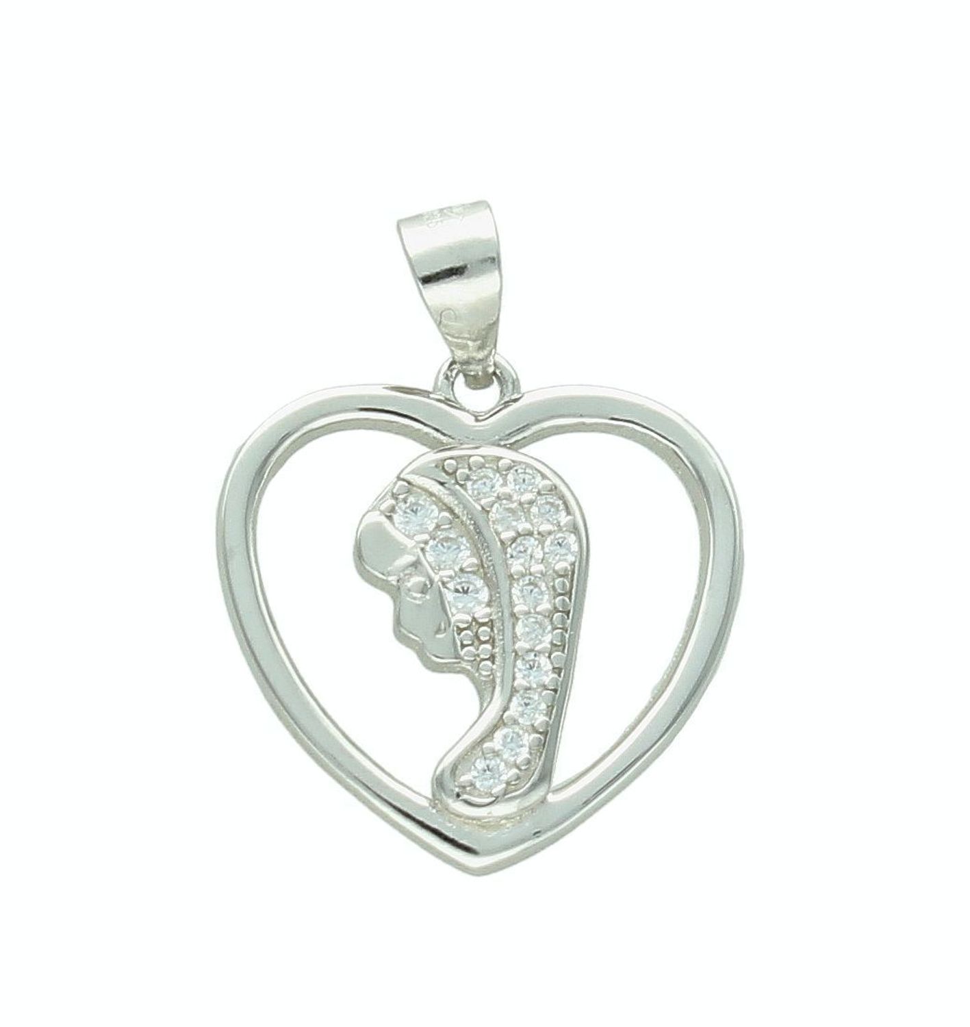 Srebrny medalik serce z Matką Boską Fatimską DIA-ZAW-MDS03-925.jpg