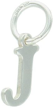 Zawieszka srebrna próby 925 w formie litery J. Wymiary 1,5 cm x 5 mm, waga 0,46 g. Minimalistyczna, elegancka i personalna biżuteria.1.jpg
