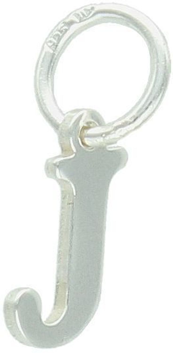 Zawieszka srebrna próby 925 w formie litery J. Wymiary 1,5 cm x 5 mm, waga 0,46 g. Minimalistyczna, elegancka i personalna biżuteria.1.jpg