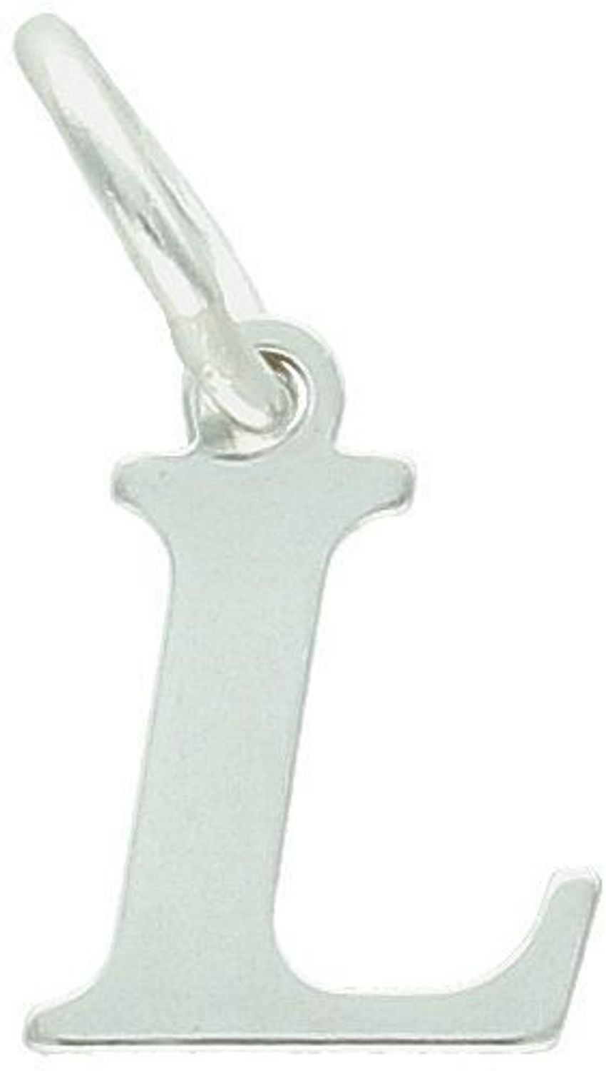 Zawieszka damska srebrna 925 w kształcie litery L. Długość 1,5 cm, waga 0,36 g. Elegancka, subtelna i idealna do personalizacji biżuterii.1.jpg
