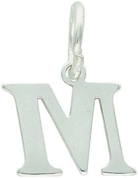 Zawieszka srebrna próby 925 w formie gładkiej litery M. Wymiary 1,5 cm x 1,0 cm, waga 0,56 g. Elegancka, minimalistyczna i osobista biżuteria.1.jpg