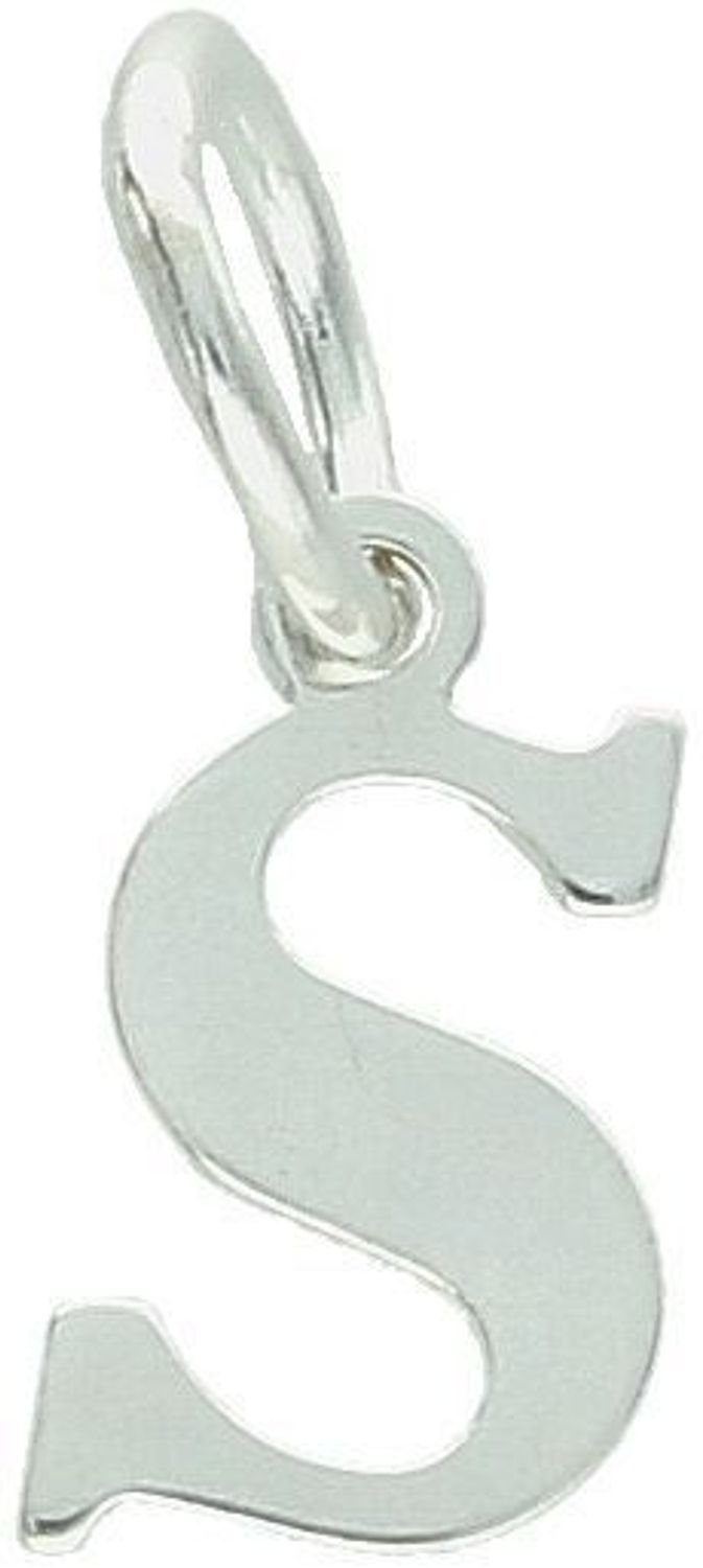 Zawieszka srebrna 925 z literką S. Wymiary 1,5 cm x 6 mm, waga 0,38 g. Minimalistyczna, osobista biżuteria – idealna na prezent lub do łańcuszka.1.jpg