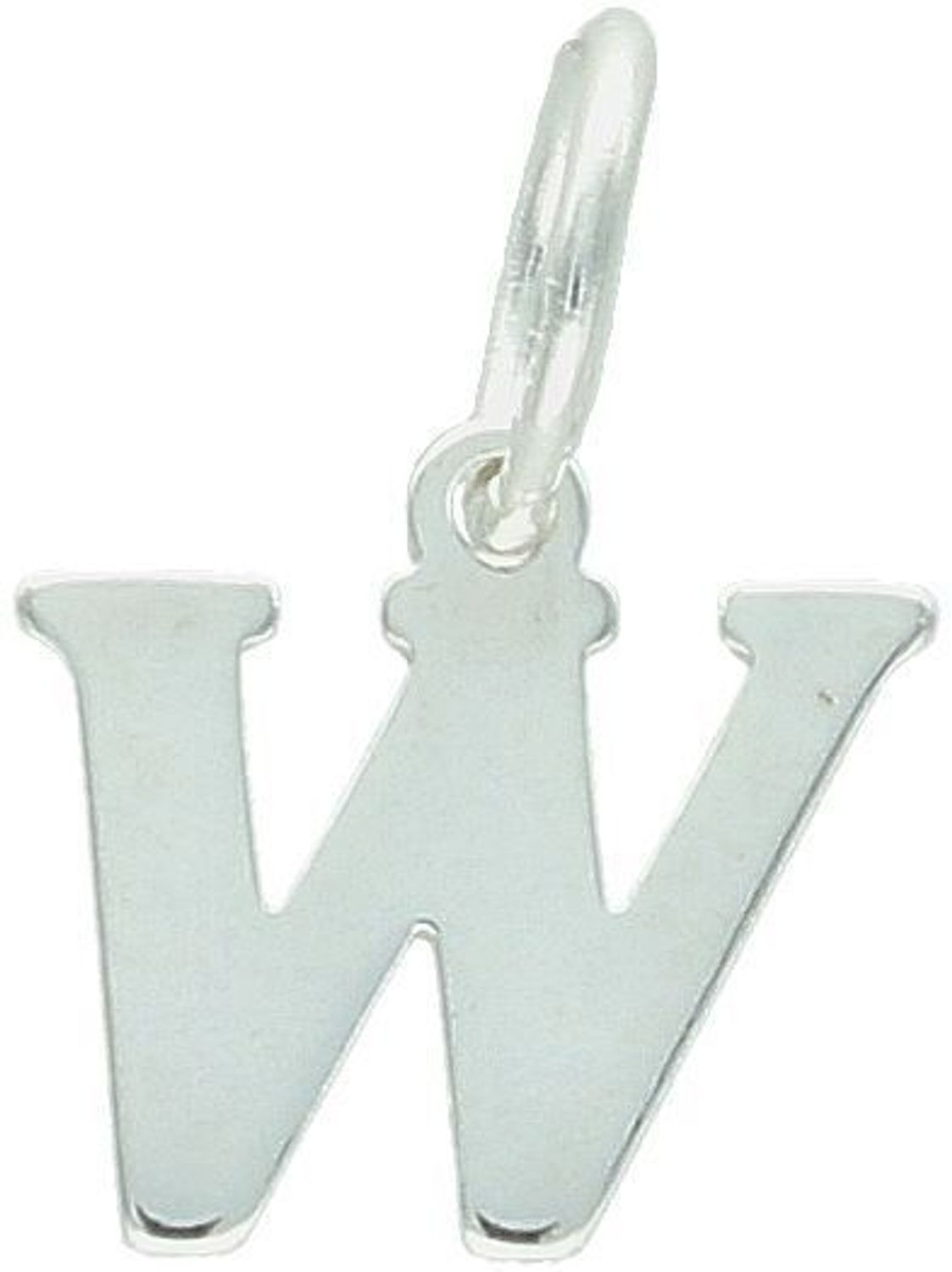 Zawieszka srebrna próby 925 w kształcie litery W. Wymiary 1,5 cm x 1,0 cm, waga 0,57 g. Stylowa, minimalistyczna i personalna biżuteria.1.jpg
