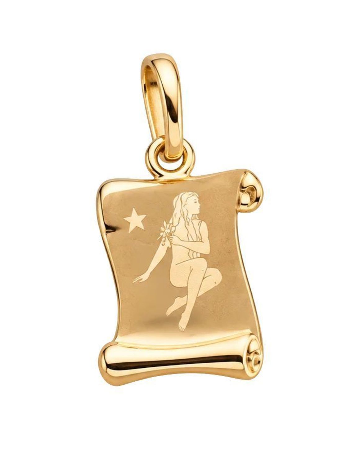 Złota zawieszka 585 znak zodiaku Panna – włoska biżuteria Papirus (2).jpg
