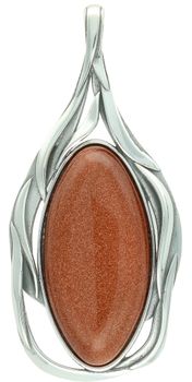 Elegancka srebrna zawieszka damska DIA-ZAW-PIASEK-PUSTYNI-LIŚĆ z kamieniem piasek pustyni. Owalny kształt liścia, długość 6,0 cm, idealna na prezent i codzienne stylizacje.1.jpg