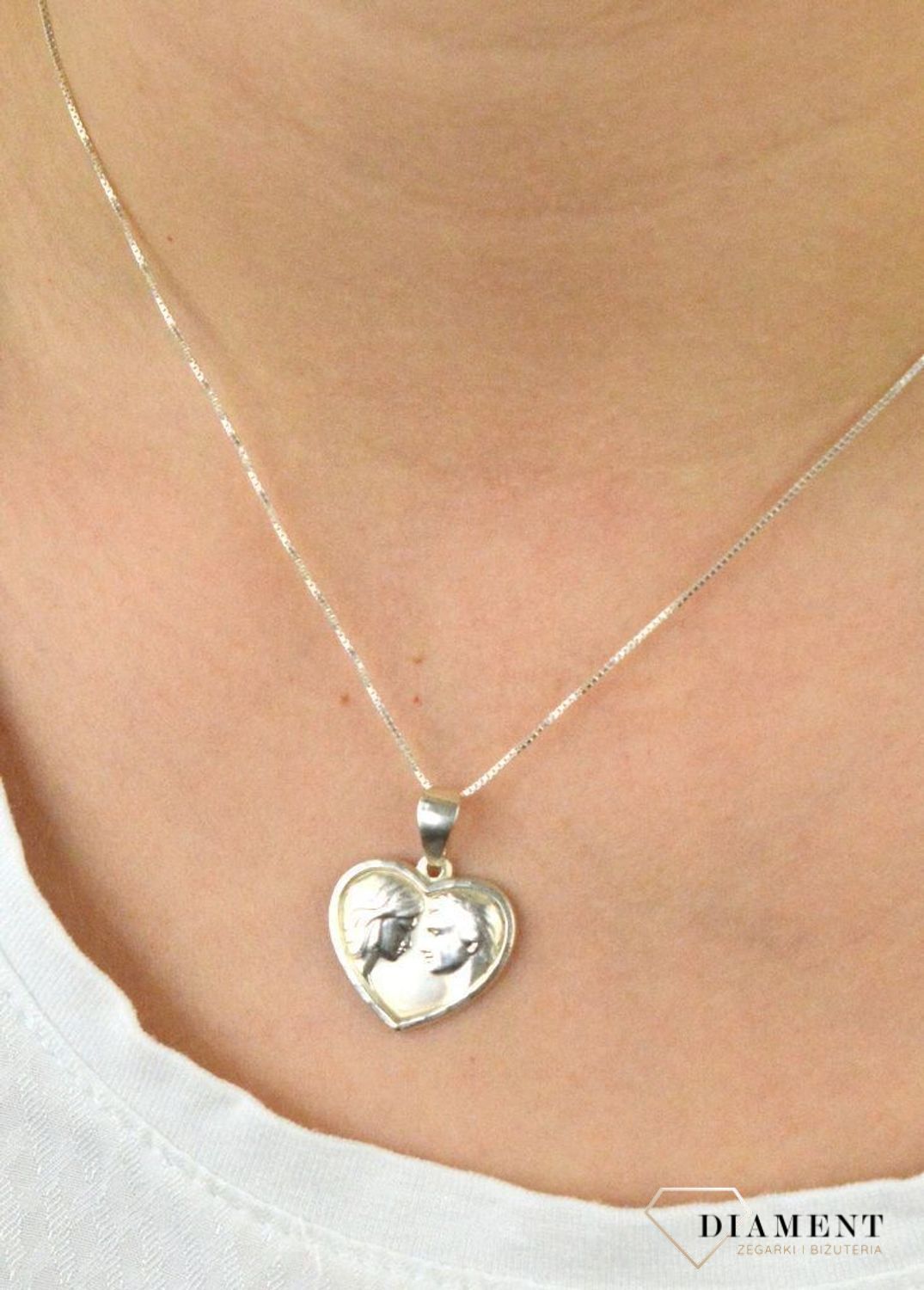 Srebrna zawieszka serce 'Para ukochanych' DIA-ZAW-SERCE2.jpg