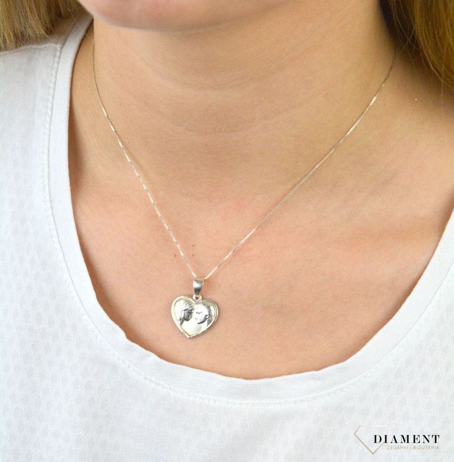 Srebrna zawieszka serce 'Para ukochanych' DIA-ZAW-SERCE2.jpg