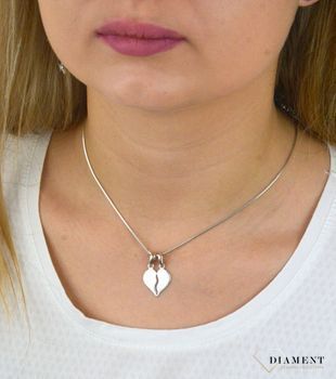 Zawieszka srebrna 925 złamane serce DIA-ZAW-SERCE3. Srebrna zawieszka złamane serce.  Piękny prezent dla każdej kobiety. Łańcuszek z sercem. Zawieszka dla najlepszej przyjaciółki (3).JPG