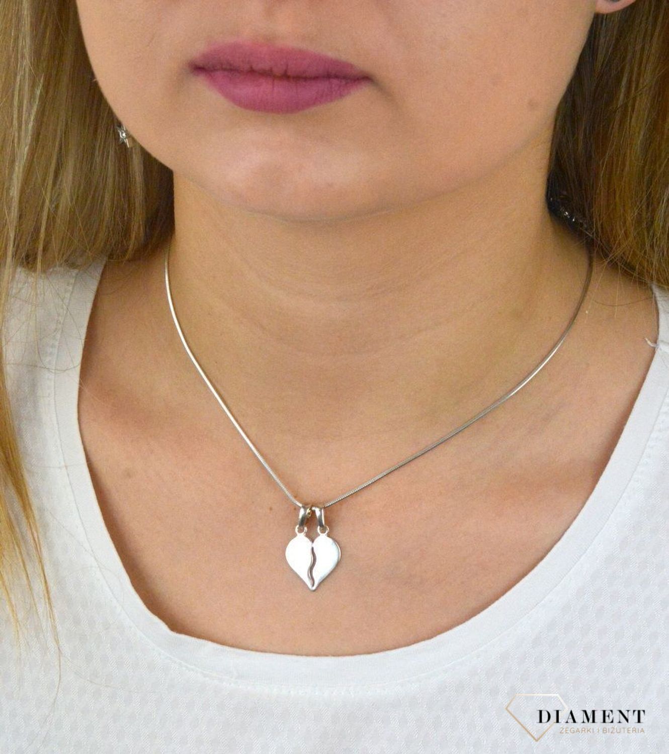 Zawieszka srebrna 925 złamane serce DIA-ZAW-SERCE3.jpg
