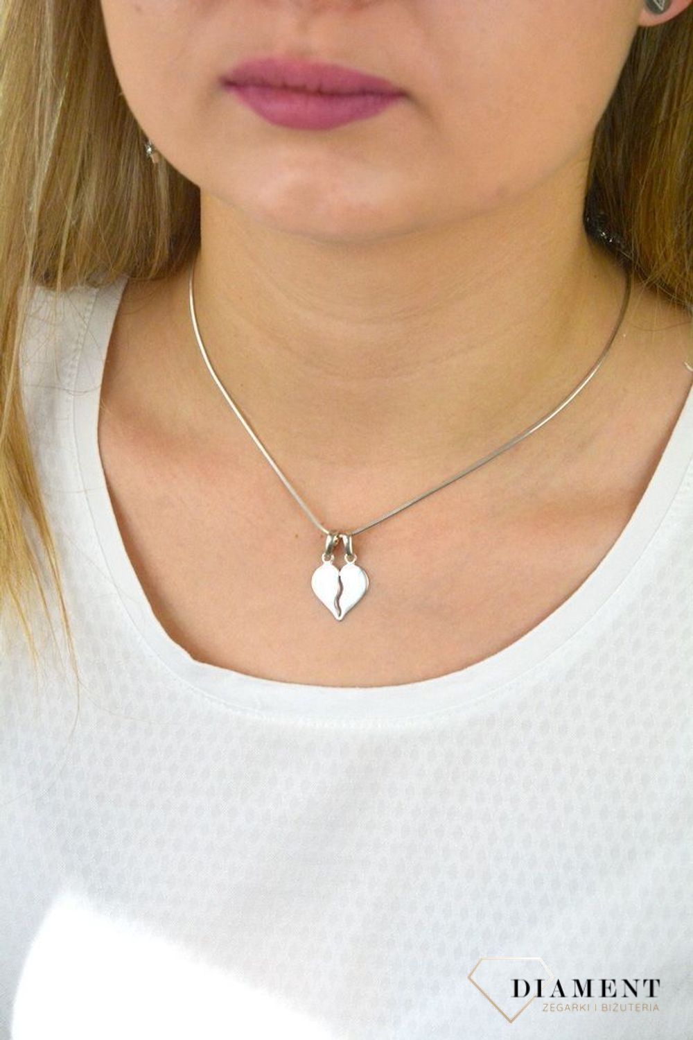 Zawieszka srebrna 925 złamane serce DIA-ZAW-SERCE3.jpg