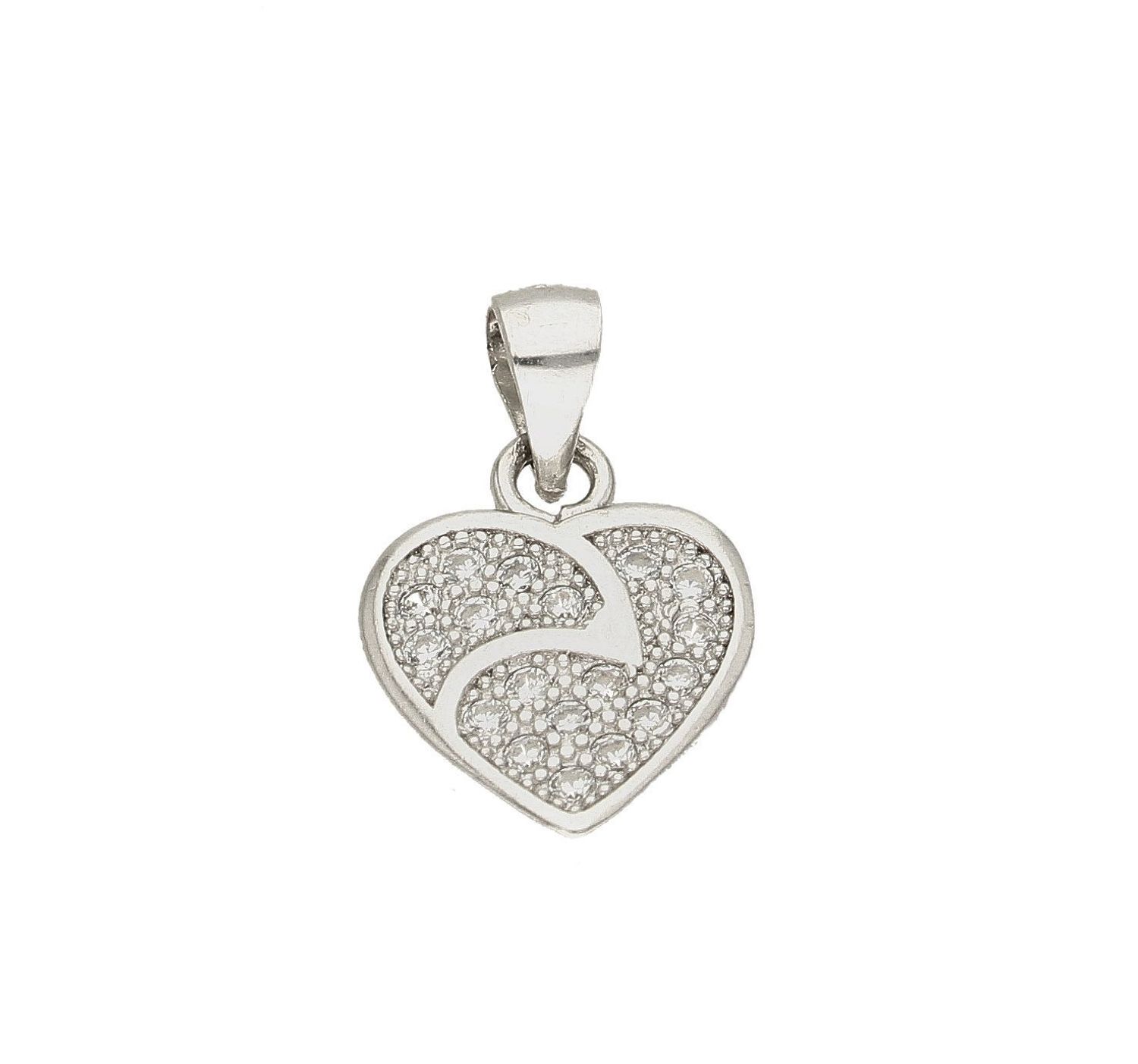 Srebrna zawieszka 925 Serce wysadzane cyrkonią DIA-ZAW-SERCE4.jpg