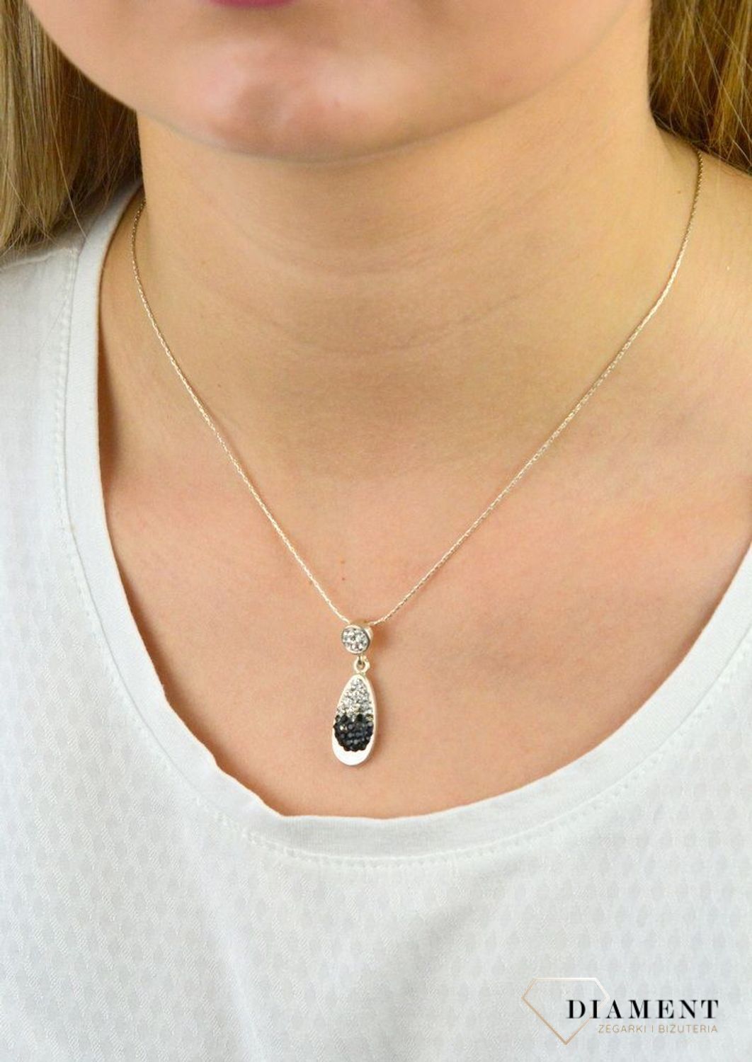 Srebrna zawieszka z kryształkami Swarovskiego 925 DIA-ZAW-SWAROVSKI2.jpg