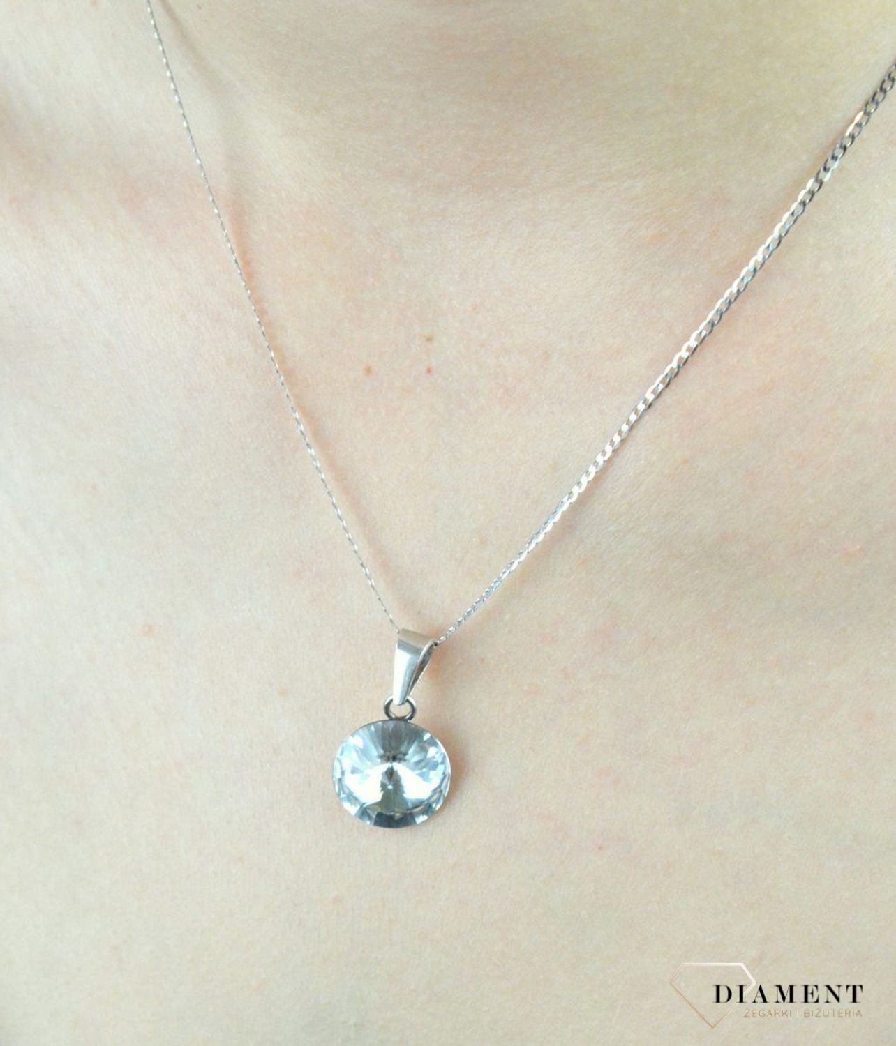 Zawieszka srebrna swarovski element DIA-ZAW-Swarovski-925.jpg