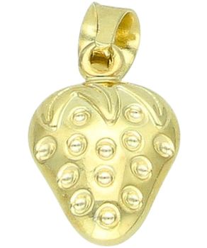 Złota zawieszka Truskawka 375 – urocza zawieszka owoc 17 mm.jpg