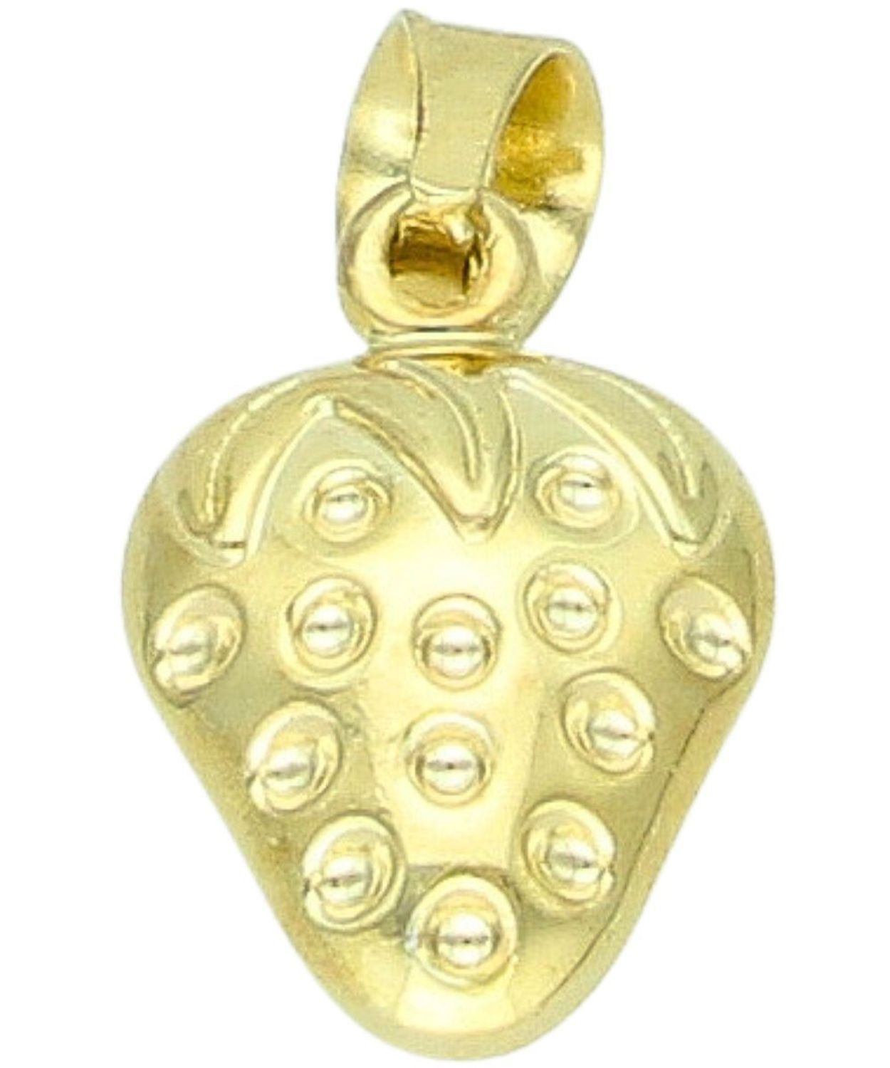 Złota zawieszka Truskawka 375 – urocza zawieszka owoc 17 mm.jpg