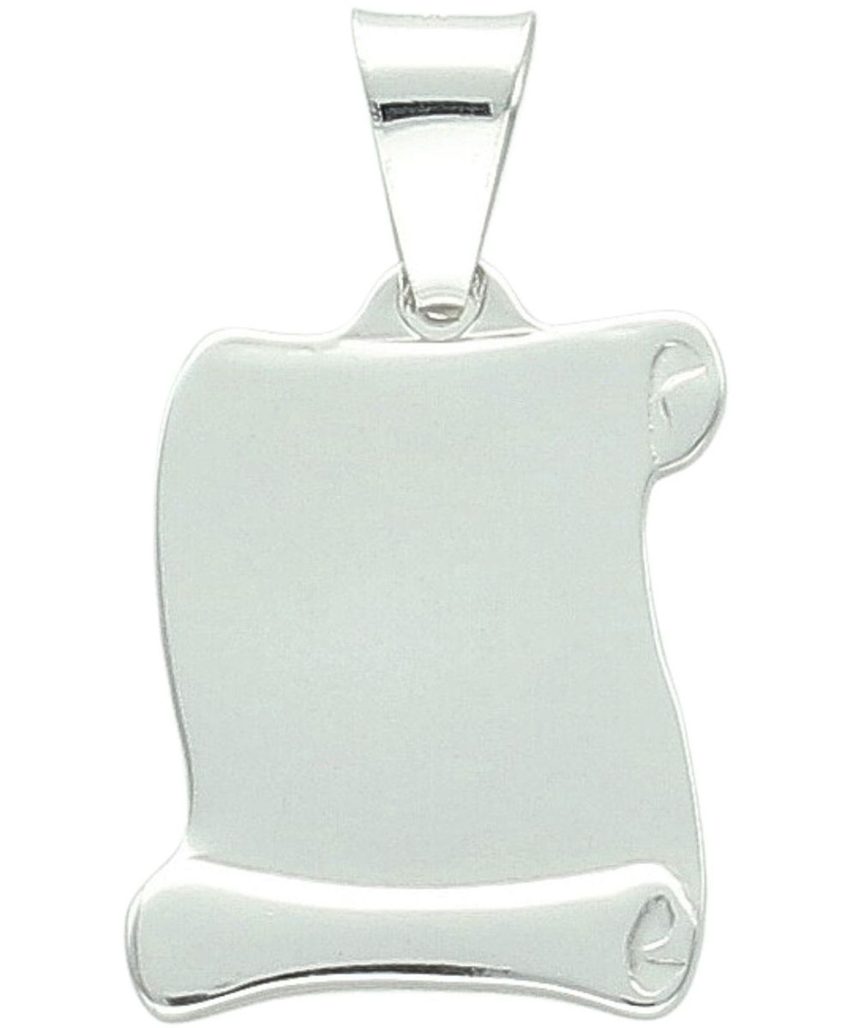 Gładka zawieszka srebrna ze srebra próby 925 w kształcie prostokątnej blaszki. Klasyczny design, lekka forma, idealna do łańcuszka.1.jpg