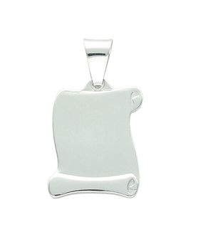 Gładka zawieszka srebrna ze srebra próby 925 w kształcie prostokątnej blaszki. Klasyczny design, lekka forma, idealna do łańcuszka.2.jpg