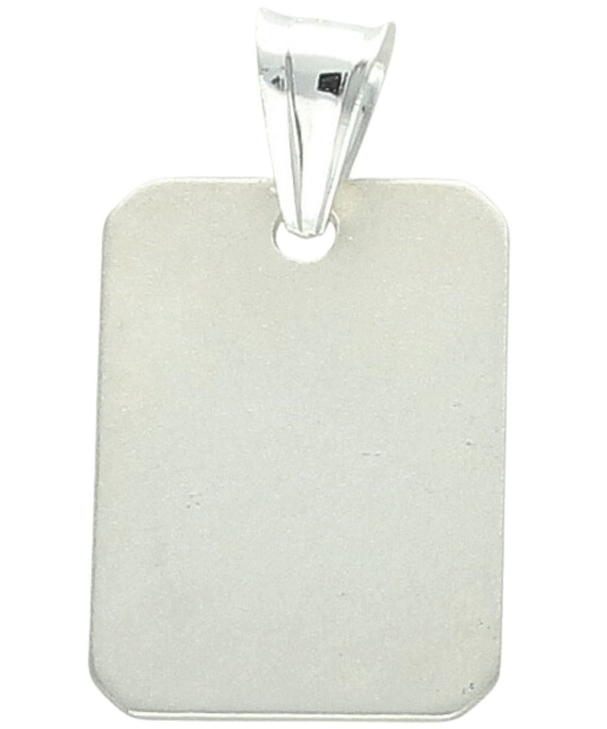 Prostokątna zawieszka damska ze srebra próby 925, matowa i idealna pod grawer. Lekka, elegancka i minimalistyczna biżuteria do łańcuszka.1.jpg