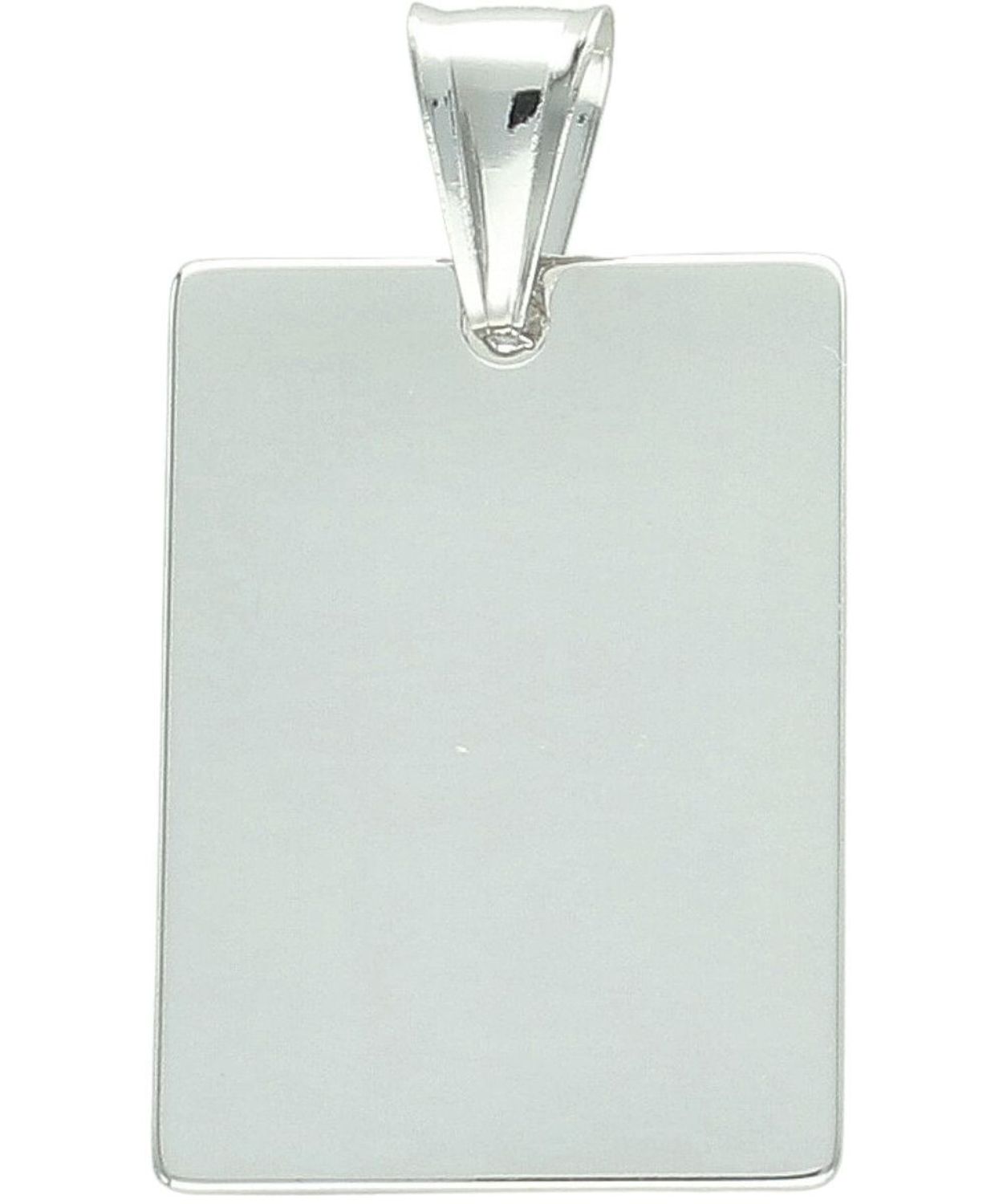 Prostokątna zawieszka srebrna 925, gładka i idealna pod grawer. Elegancka, trwała biżuteria o minimalistycznym designie, 4,20 g.1.jpg