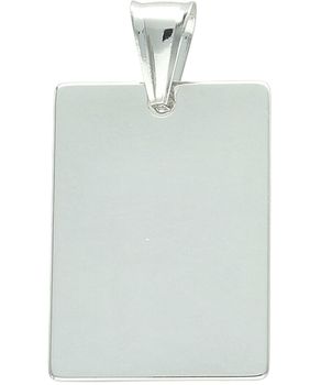 Prostokątna zawieszka srebrna 925, gładka i idealna pod grawer. Elegancka, trwała biżuteria o minimalistycznym designie, 4,20 g.1.jpg
