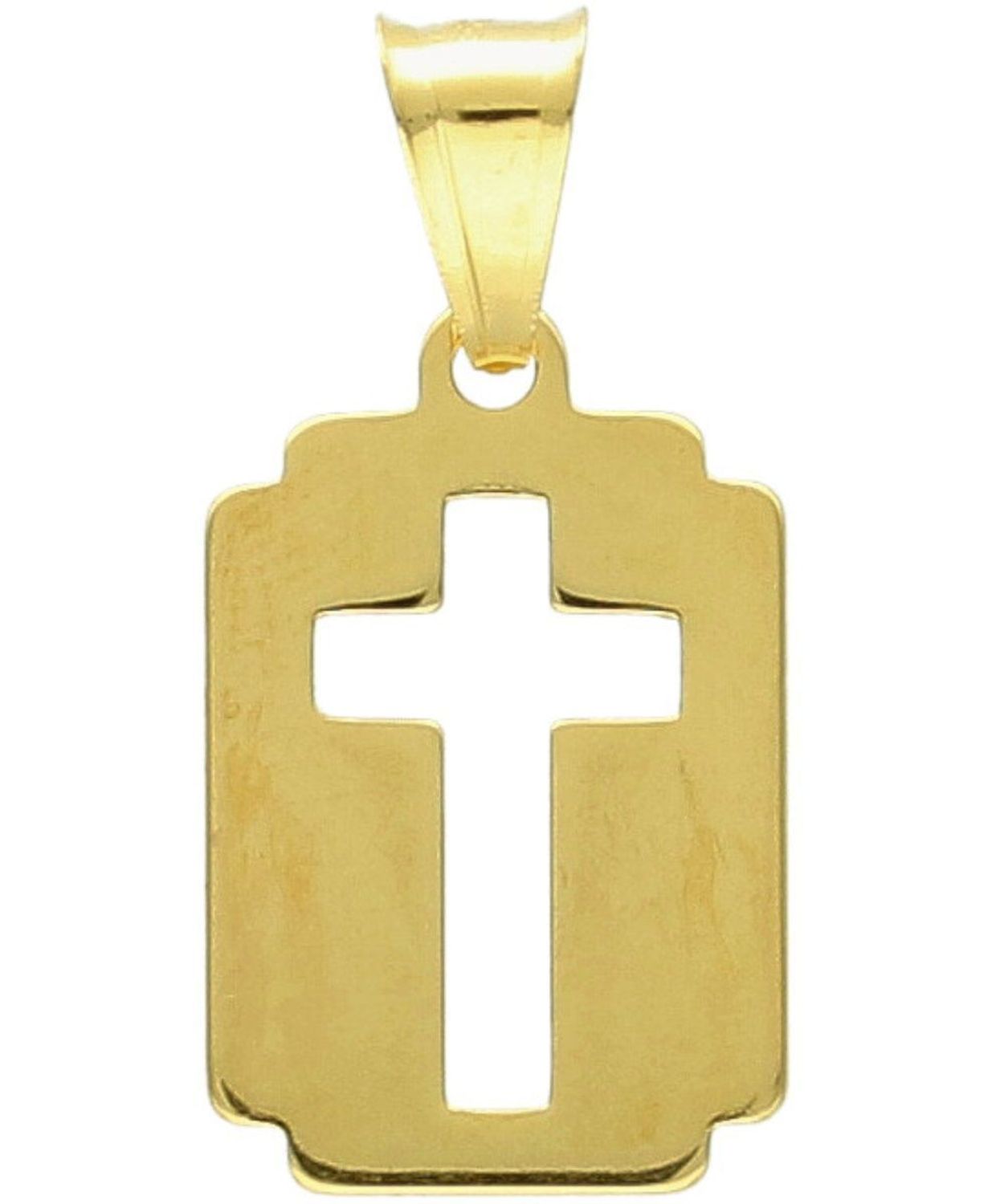 Srebrna zawieszka 925 blaszka z krzyżykiem – pozłacana 2,5 cm Ag.jpg