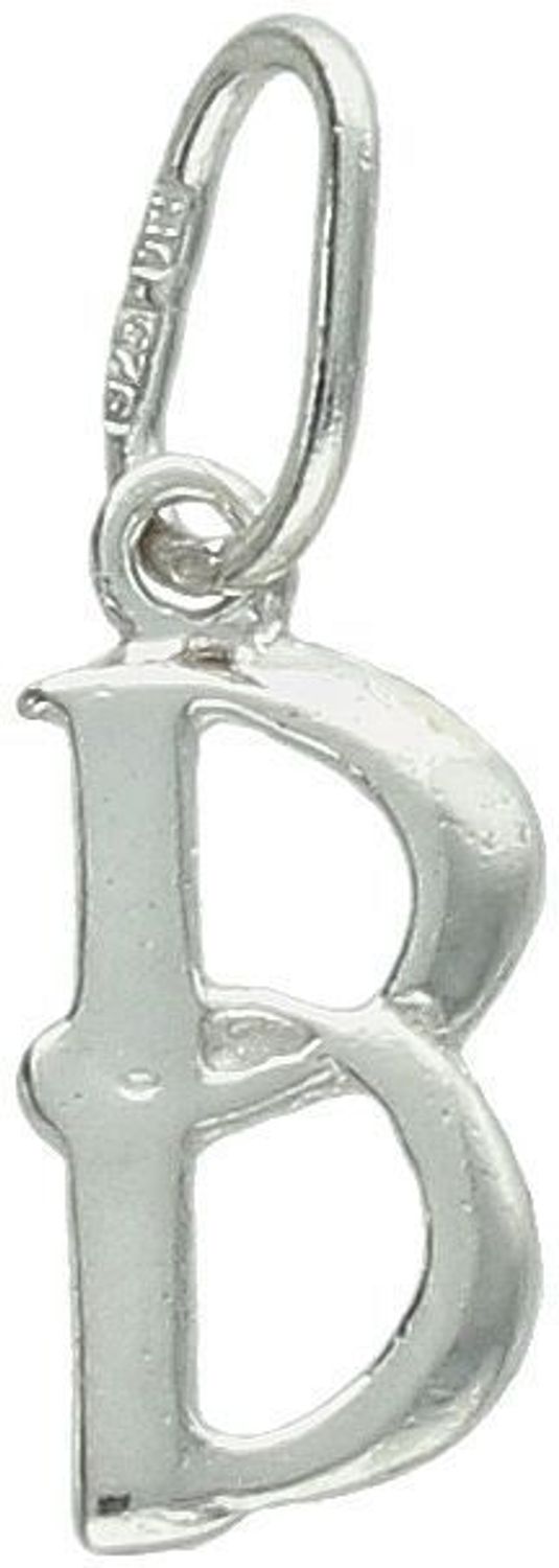 Srebrna zawieszka z literką B, wykonana z próby 925. Subtelna, personalizowana biżuteria – długość 1,7 cm, szerokość 5 mm, waga 0,33 g. Model DIA-ZAW-W324R-B-925.1.jpg